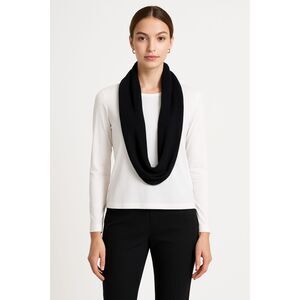 Calvin Klein NWT Black Infinity Scarf  OS Quiet Luxury